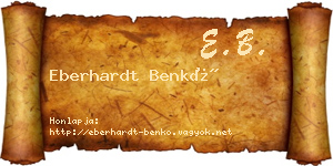 Eberhardt Benkő névjegykártya